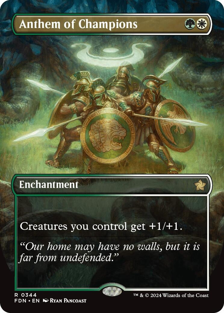 Anthem of Champions (Borderless) (344) (Foundations) (FDN)