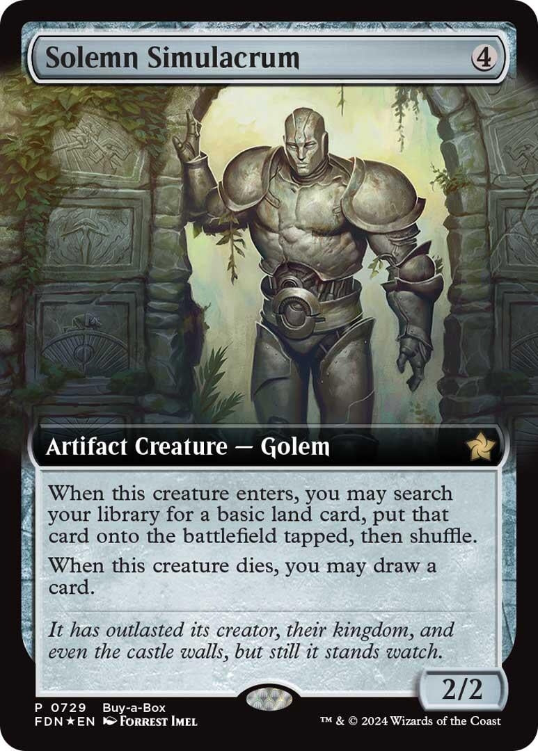 Solemn Simulacrum (Extended Art) (729) (Buy-A-Box Promos) (BABP)