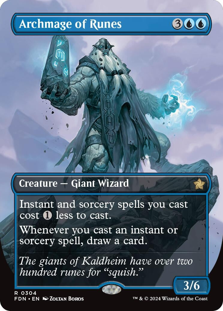Archmage of Runes (Borderless) (304) (Foundations)