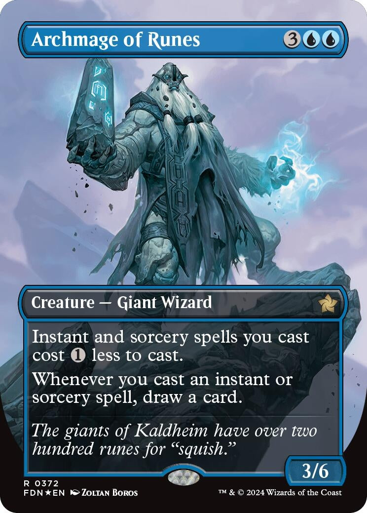 Archmage of Runes (Borderless) (Mana Foil) (372) (Foundations)