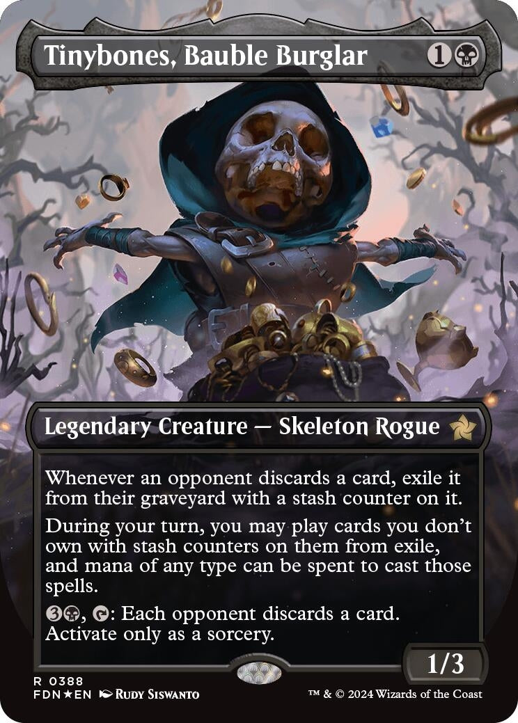 Tinybones, Bauble Burglar (Borderless) (Mana Foil) (388) (Foundations)