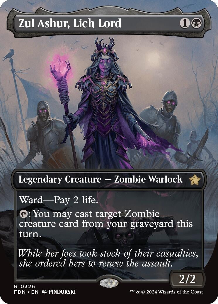 Zul Ashur, Lich Lord (Borderless) (326) (Foundations) (FDN)