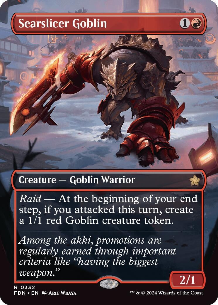 Searslicer Goblin (Borderless) (332) (Foundations)