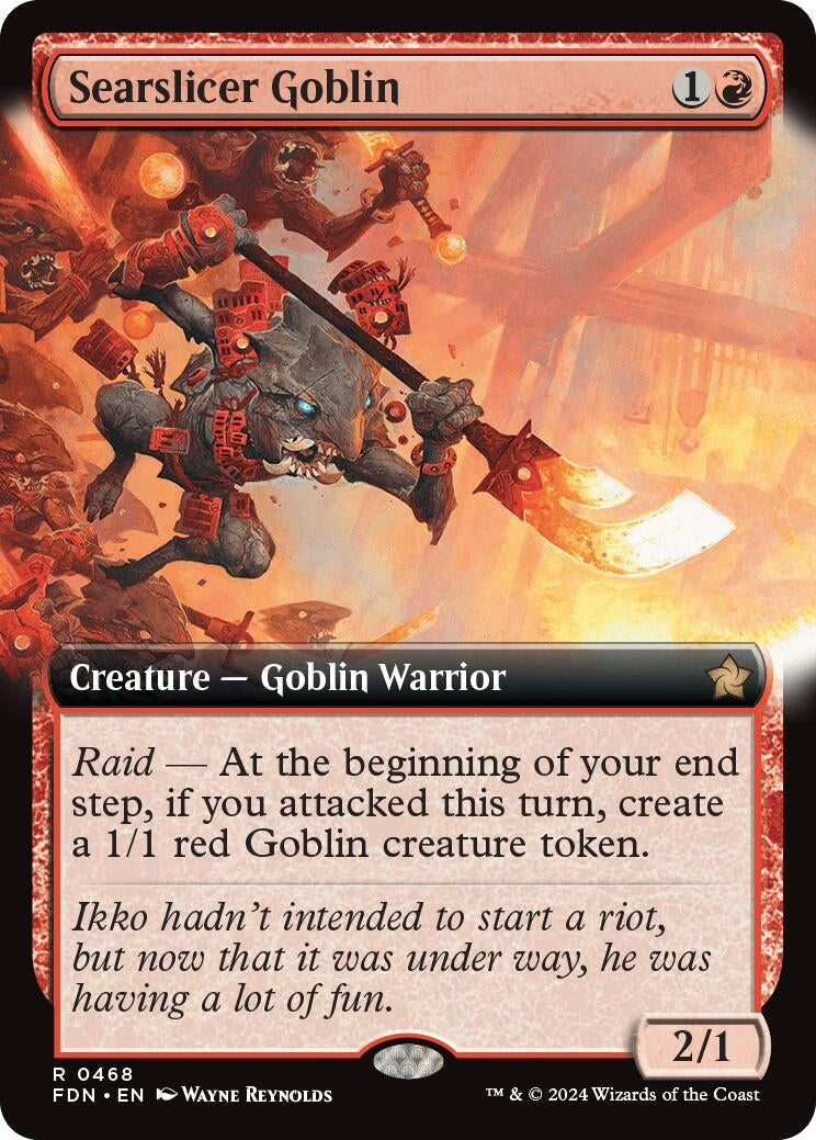 Searslicer Goblin (Extended Art) (468) (Foundations) (FDN)