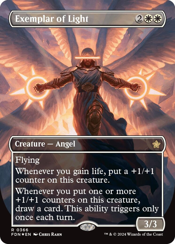 Exemplar of Light (Borderless) (Mana Foil) (366) (Foundations)