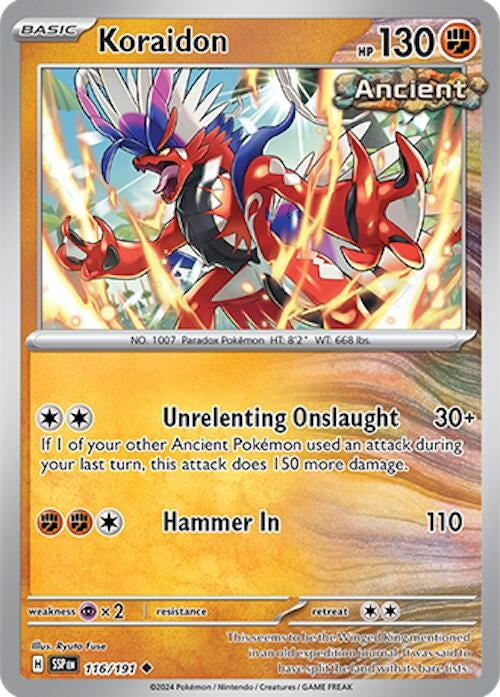 Image for Koraidon (116/191) (SV08: Surging Sparks) - Pokemon