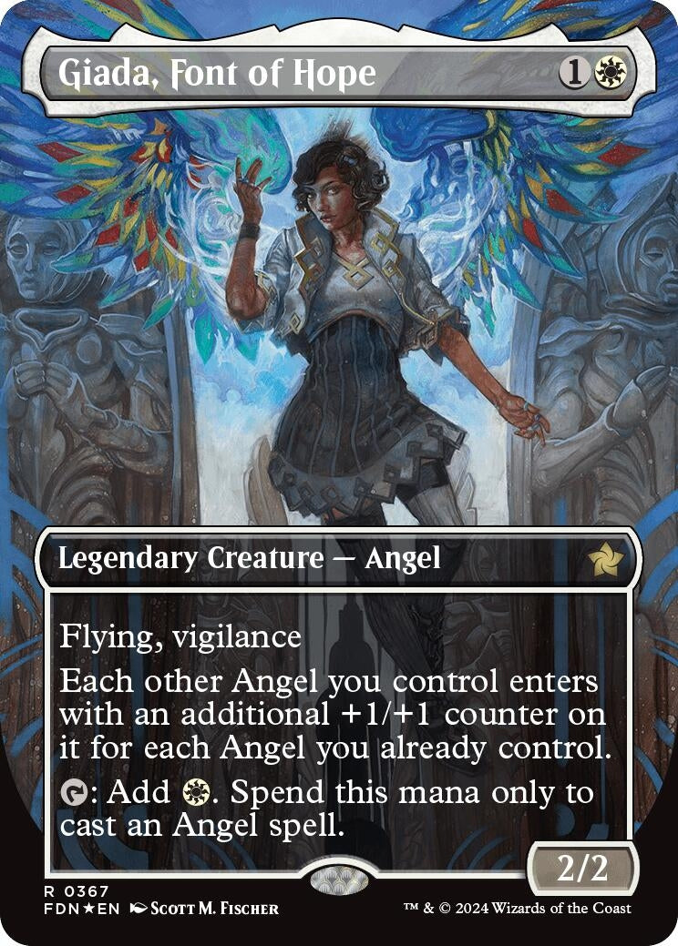 Giada, Font of Hope (Borderless) (Mana Foil) (367) (Foundations)