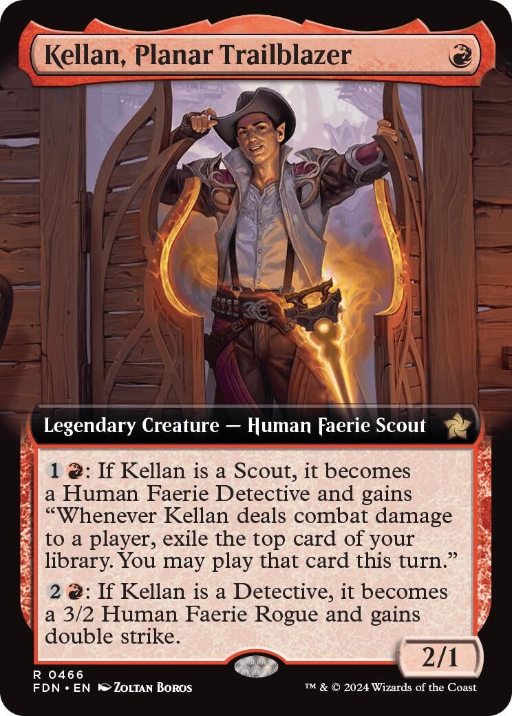 Kellan, Planar Trailblazer (Extended Art) (466) (Foundations) (FDN)