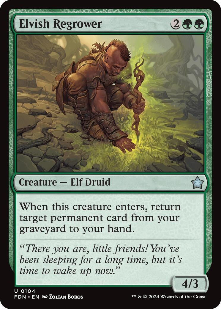 Elvish Regrower (104) (Foundations) (FDN)