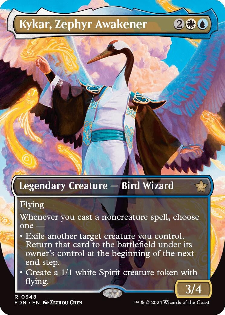 Kykar, Zephyr Awakener (Borderless) (348) (Foundations)