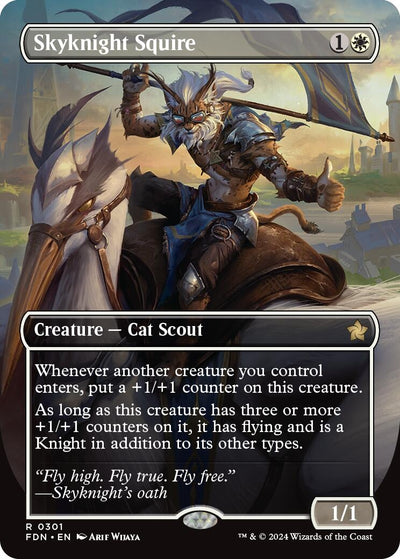 Skyknight Squire (Borderless) (301) (Foundations) (FDN)