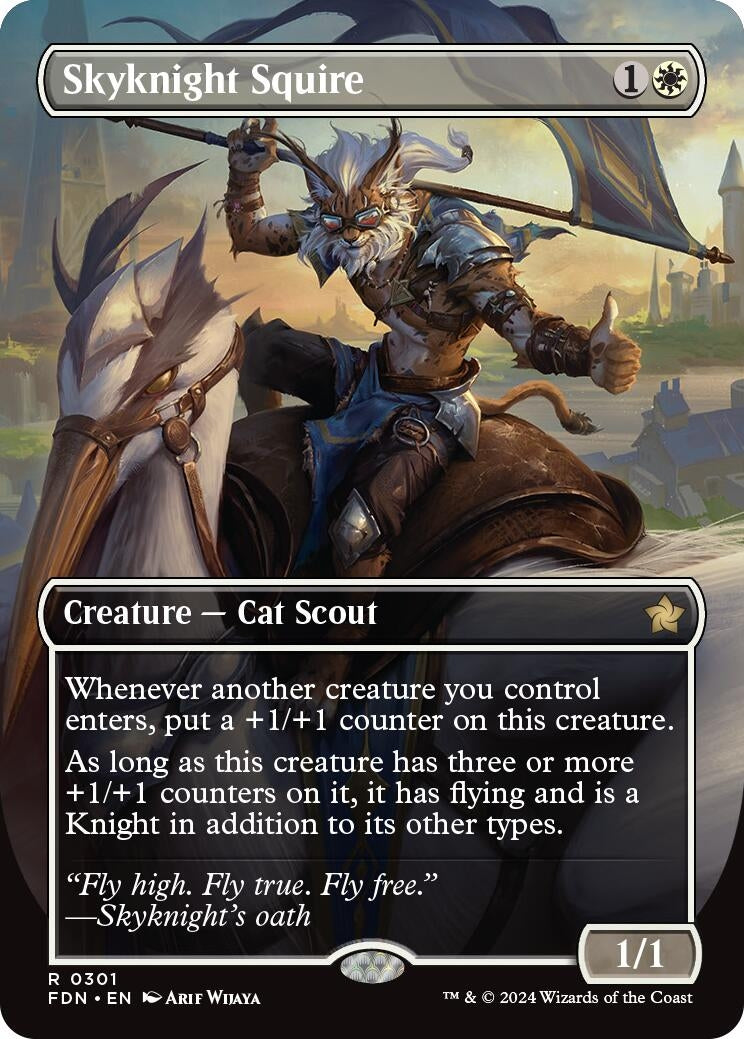 Skyknight Squire (Borderless) (301) (Foundations) (FDN)