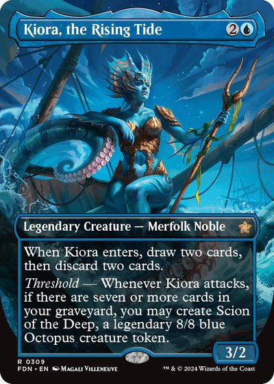 Kiora, the Rising Tide (Borderless) (309) (Foundations)