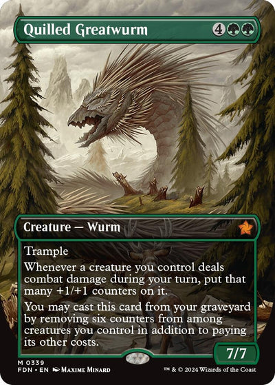 Quilled Greatwurm (Borderless) (339) (Foundations) (FDN)