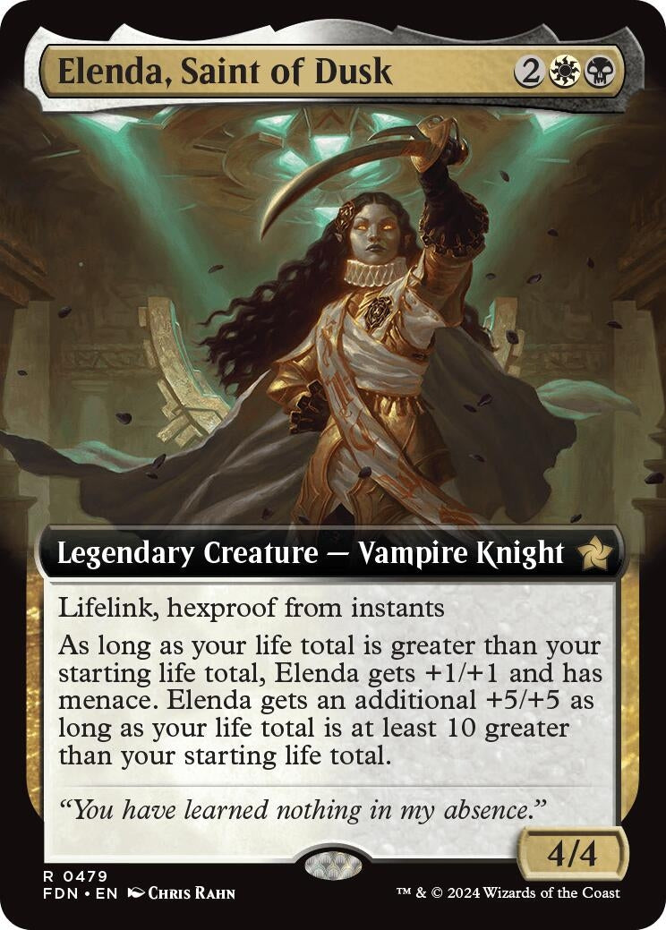 Elenda, Saint of Dusk (Extended Art) (479) (Foundations) (FDN)