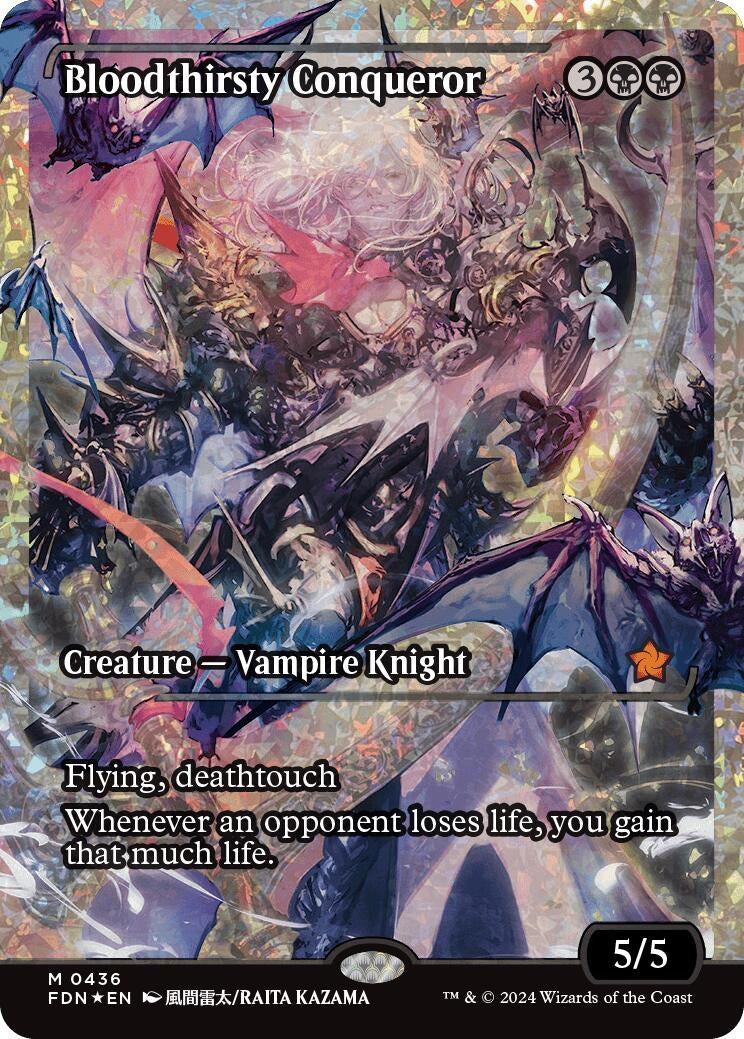 Bloodthirsty Conqueror (Showcase) (Fracture Foil) (436) (Foundations)