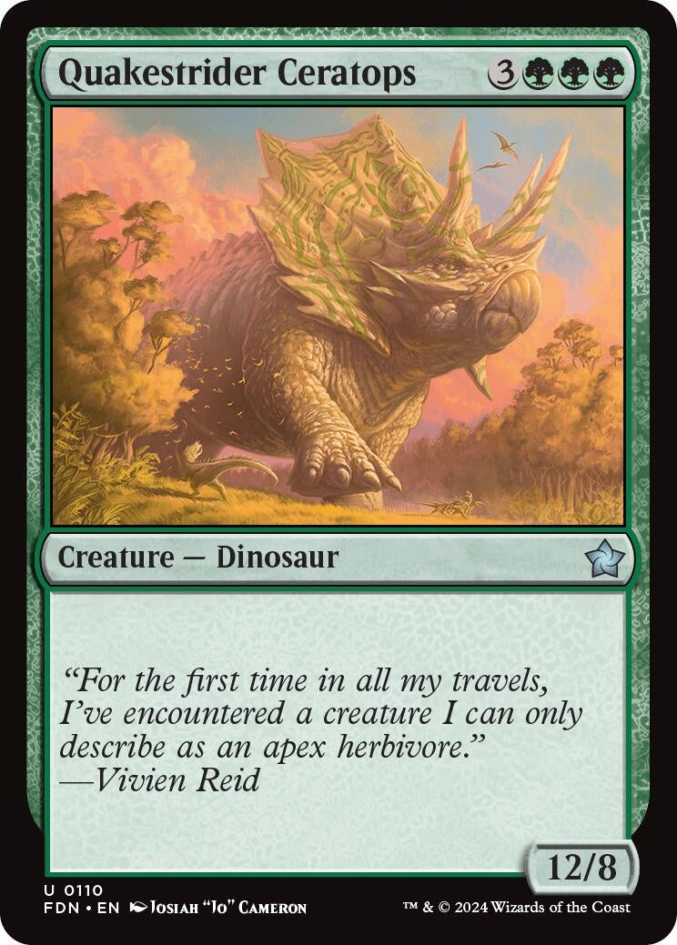 Quakestrider Ceratops (110) (Foundations) (FDN)