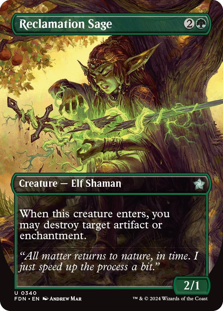Reclamation Sage (Borderless) (340) (Foundations) (FDN)