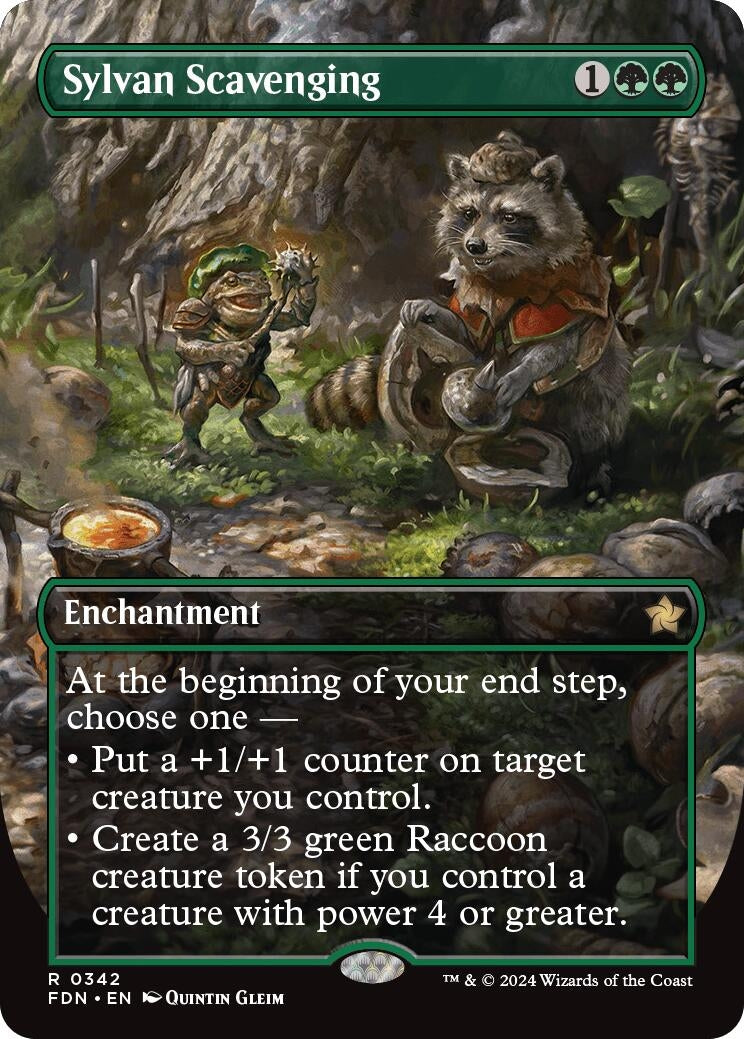 Sylvan Scavenging (Borderless) (342) (Foundations) (FDN)