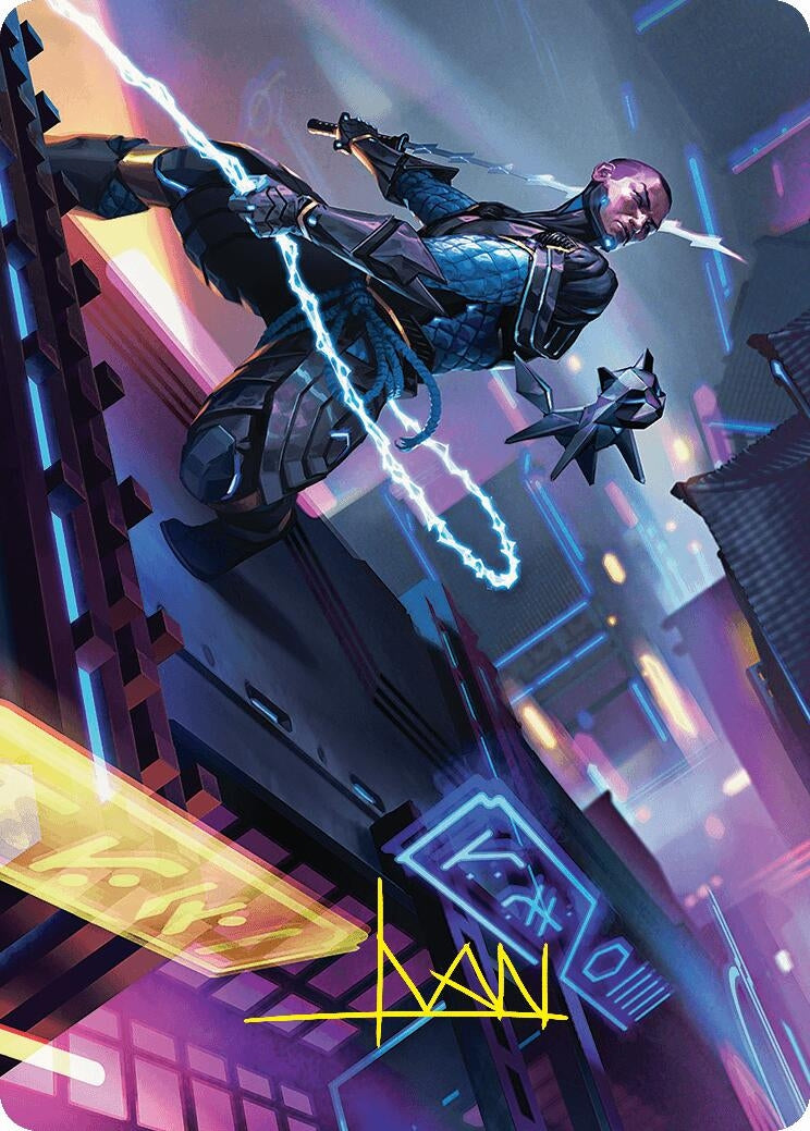 Kaito, Cunning Infiltrator Art Card (51/54) (Gold-Stamped Signature) (51) (Art Series: Foundations)