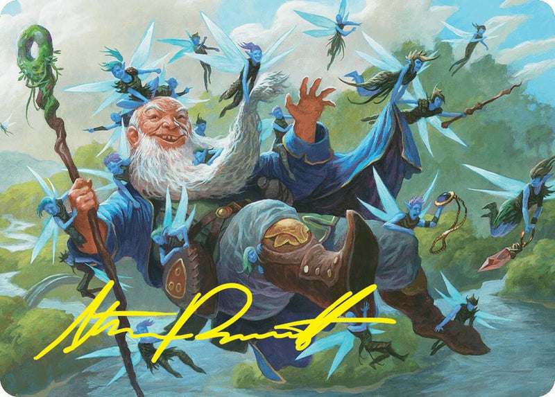 Mischievous Mystic Art Card (7/54) (Gold-Stamped Signature) (7) (Art Series: Foundations)