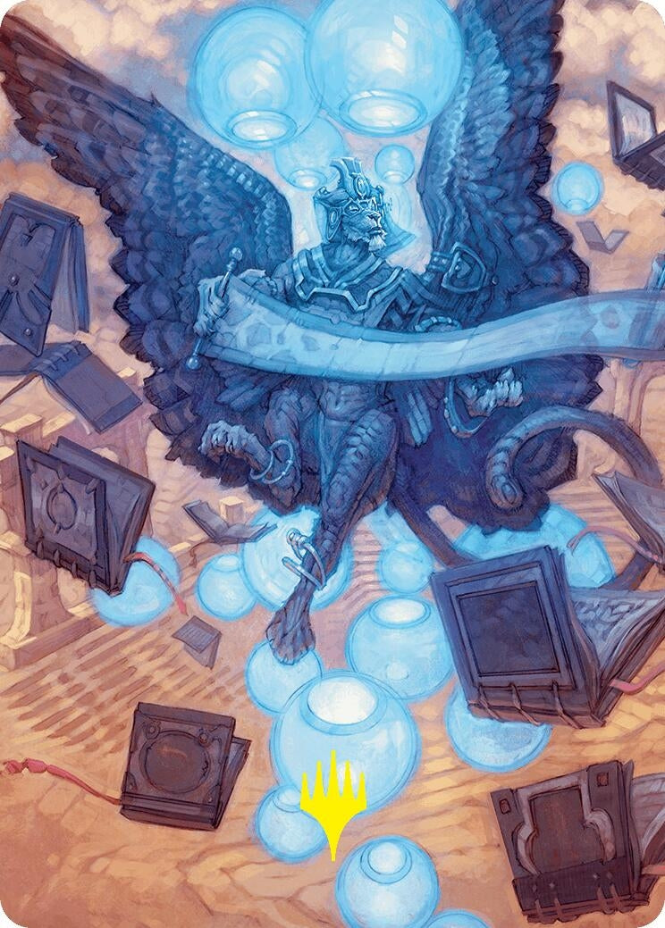 Sphinx of Forgotten Lore Art Card (33/54) (Gold-Stamped Signature) (33) (Art Series: Foundations)