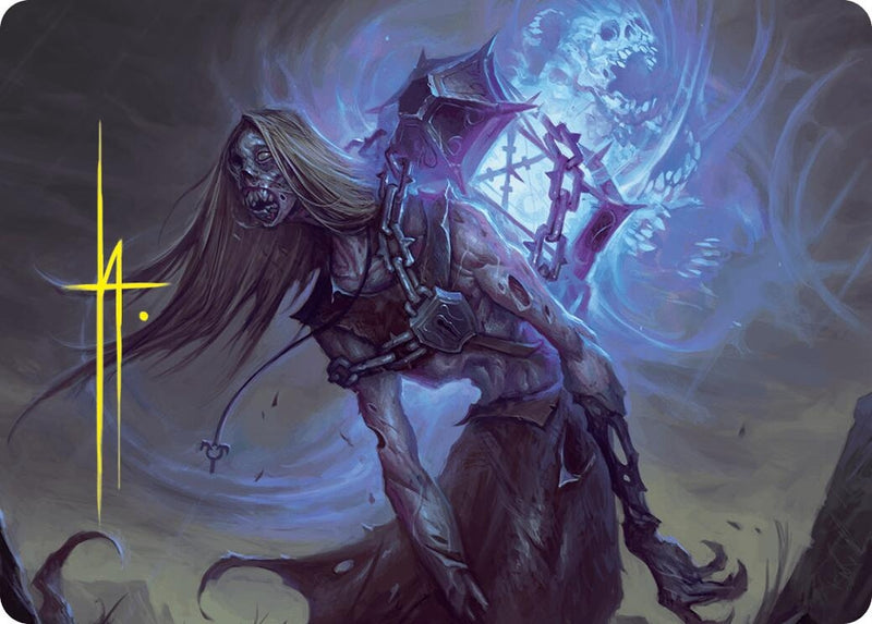 Soul-Shackled Zombie Art Card (9/54) (Gold-Stamped Signature) (9) (Art Series: Foundations)