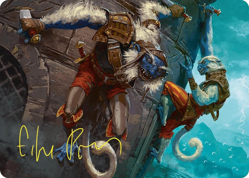 Goblin Boarders Art Card (11/54) (Gold-Stamped Signature) (11) (Art Series: Foundations)