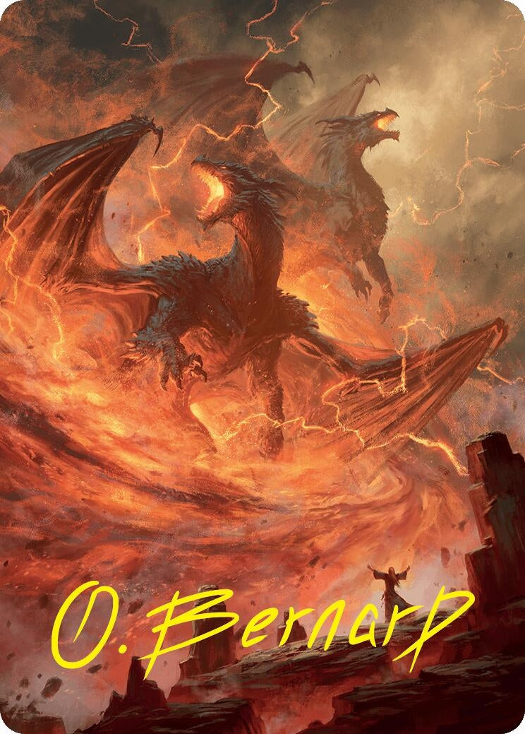 Rite of the Dragoncaller Art Card (38/54) (Gold-Stamped Signature) (38) (Art Series: Foundations)