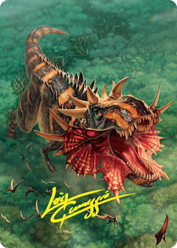 Gigantosaurus Art Card (53/54) (Gold-Stamped Signature) (53) (Art Series: Foundations)