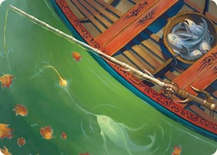 Fishing Pole Art Card (18/54) (18) (Art Series: Foundations)