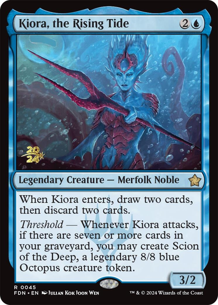 Kiora, the Rising Tide (45) (Prerelease Cards)