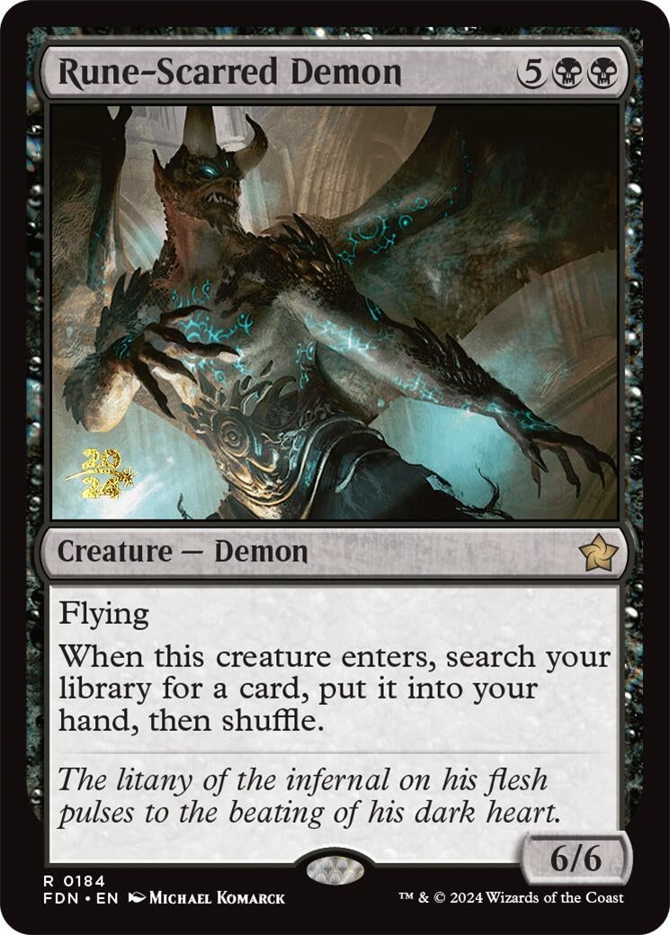 Rune-Scarred Demon (184) (Prerelease Cards)