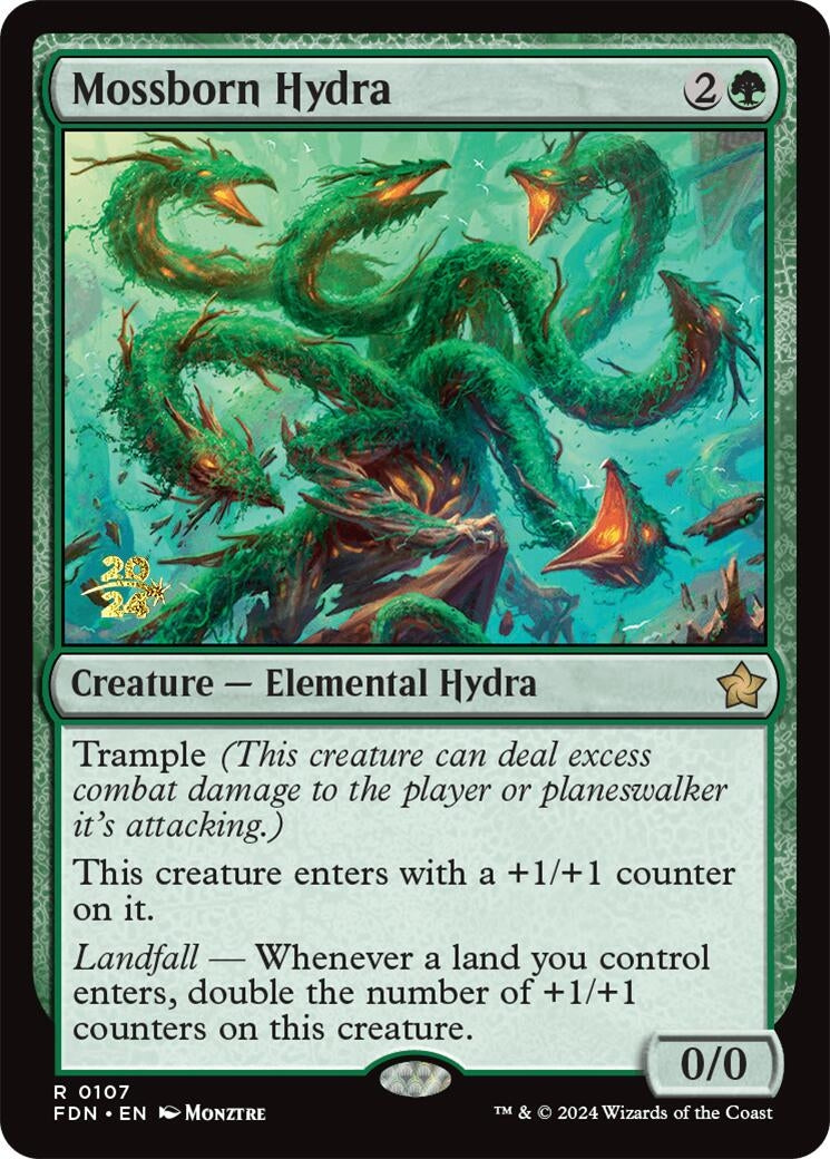 Mossborn Hydra (107) (Prerelease Cards)