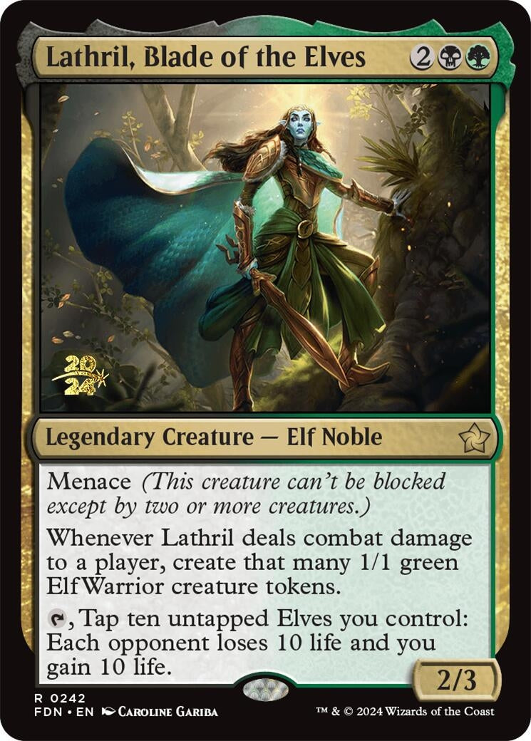 Lathril, Blade of the Elves (242) (Prerelease Cards)