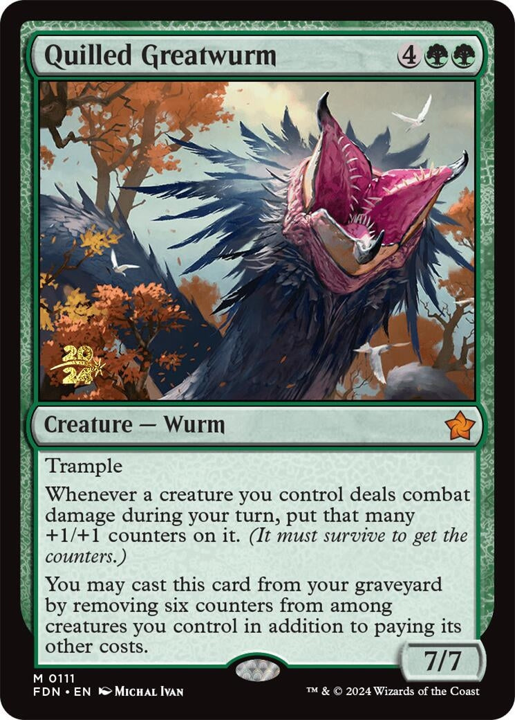 Quilled Greatwurm (111) (Prerelease Cards)