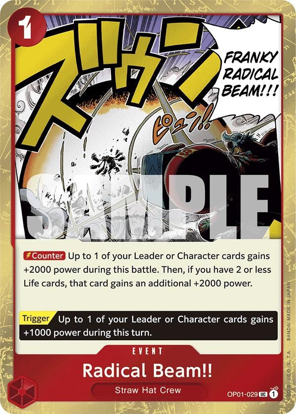 Image for Radical Beam!! (Jolly Roger Foil) (OP01-029) (Premium Booster -The Best-) - One Piece Card Game