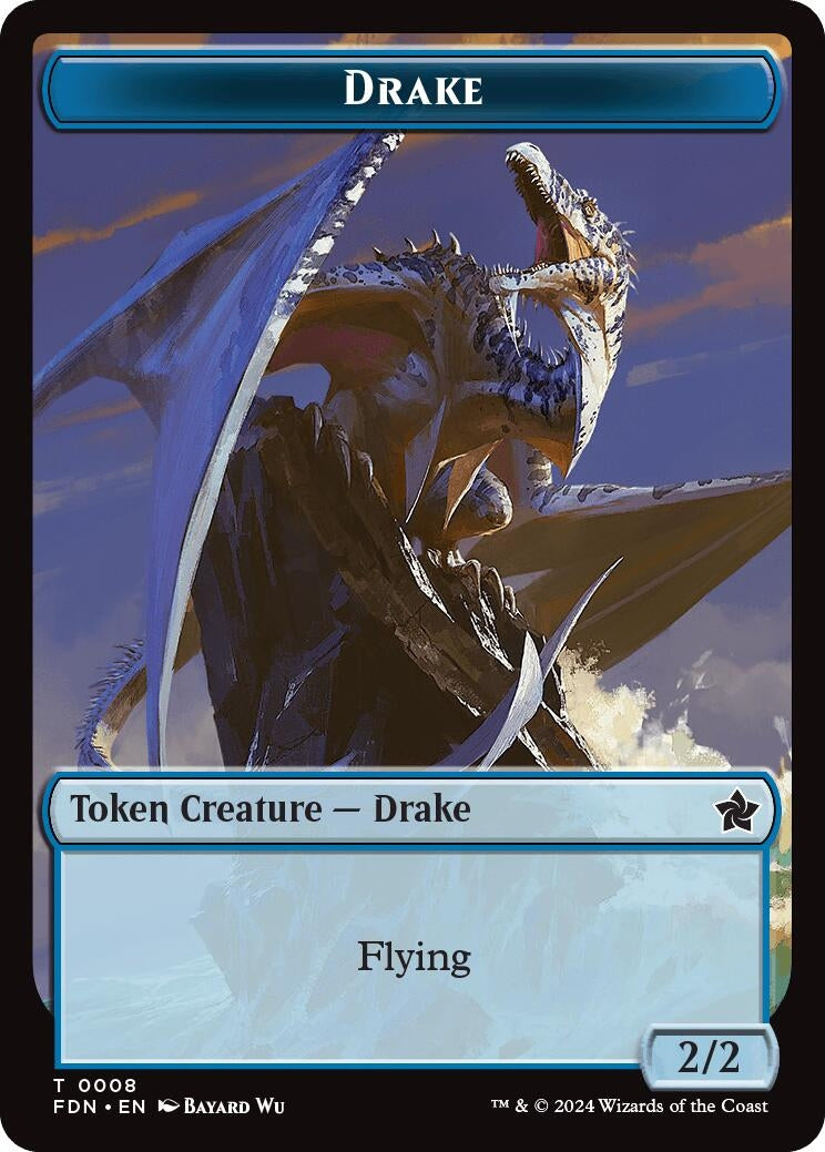 Drake // Goblin Doubled-Sided Token (8 // 18) (Foundations)