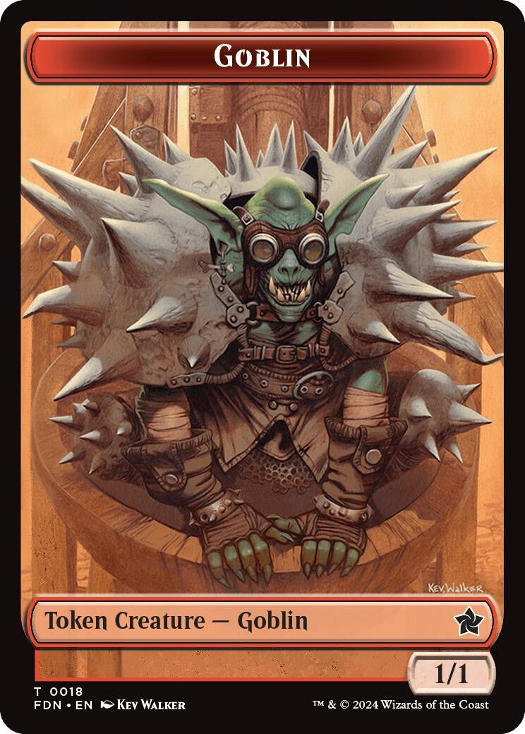Goblin // Insect Doubled-Sided Token (18 // 21) (Foundations)