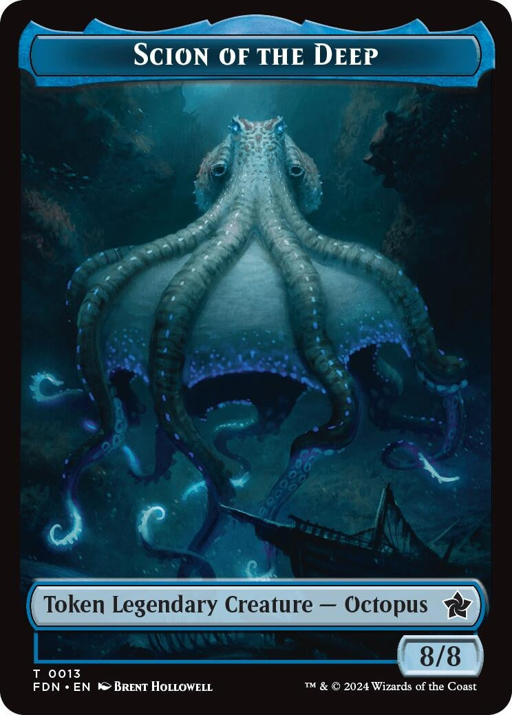 Scion of the Deep // Koma's Coil Doubled-Sided Token (13 // 11) (Foundations)