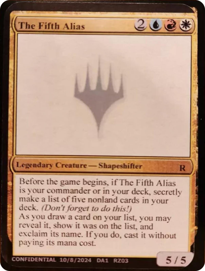 The Fifth Alias (Un-Known Event Playtest Cards)