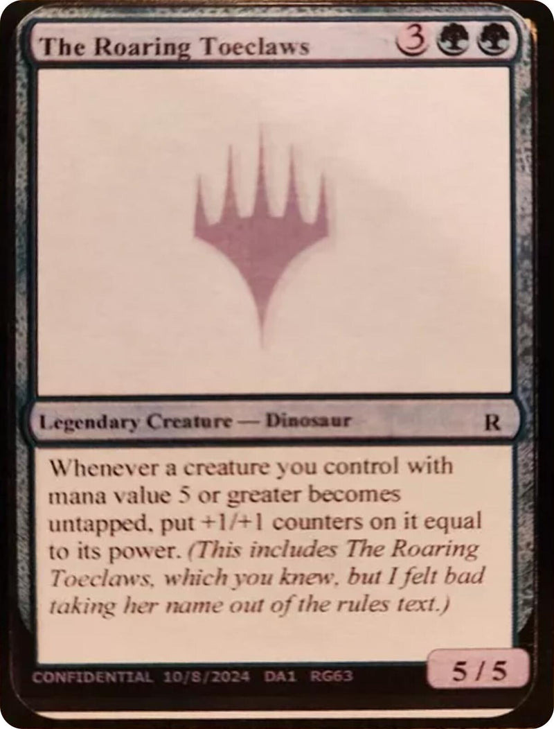 The Roaring Toeclaws (Un-Known Event Playtest Cards)
