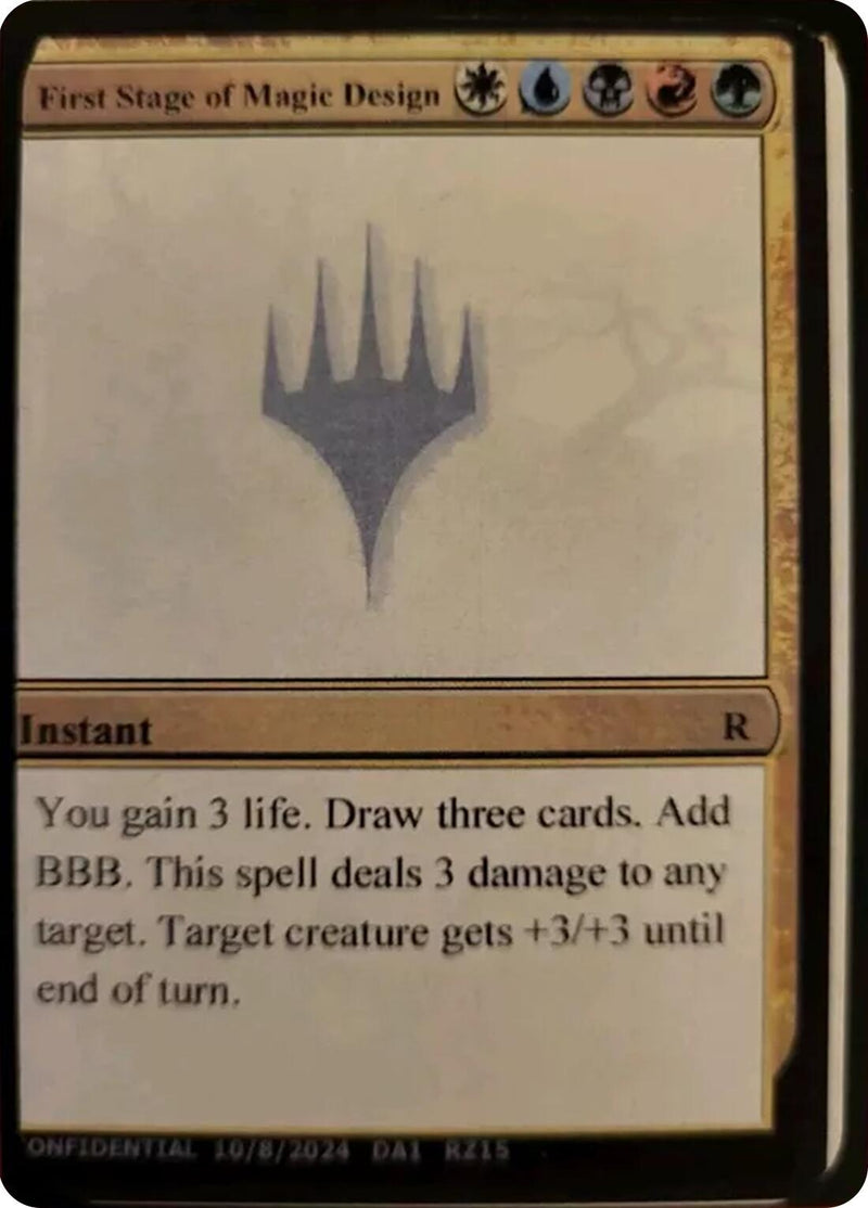 First Stage of Magic Design (Un-Known Event Playtest Cards)
