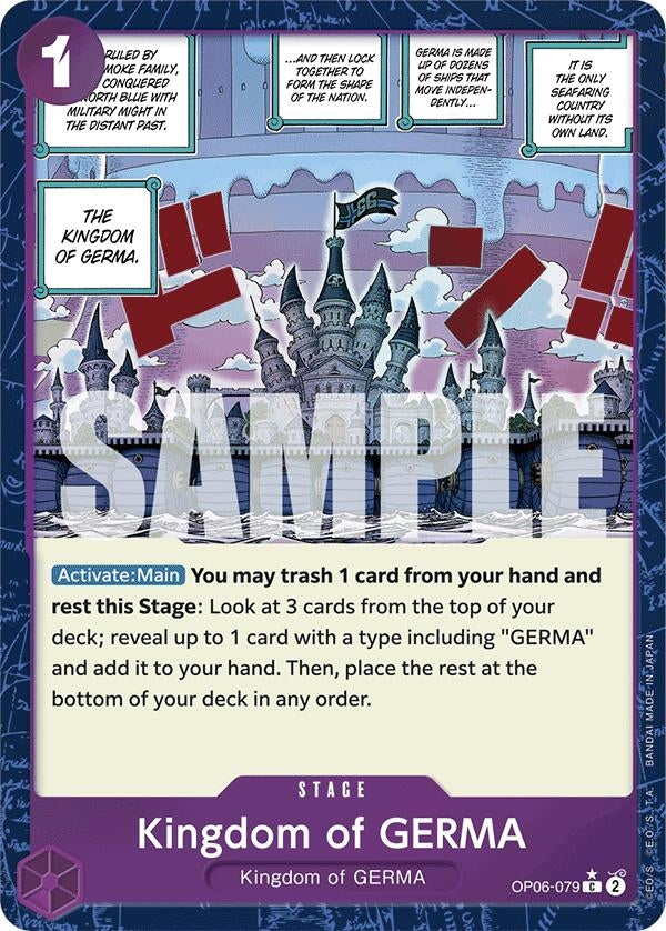 Image for Kingdom of GERMA (Textured Foil) (OP06-079) (Premium Booster -The Best-) - One Piece Card Game