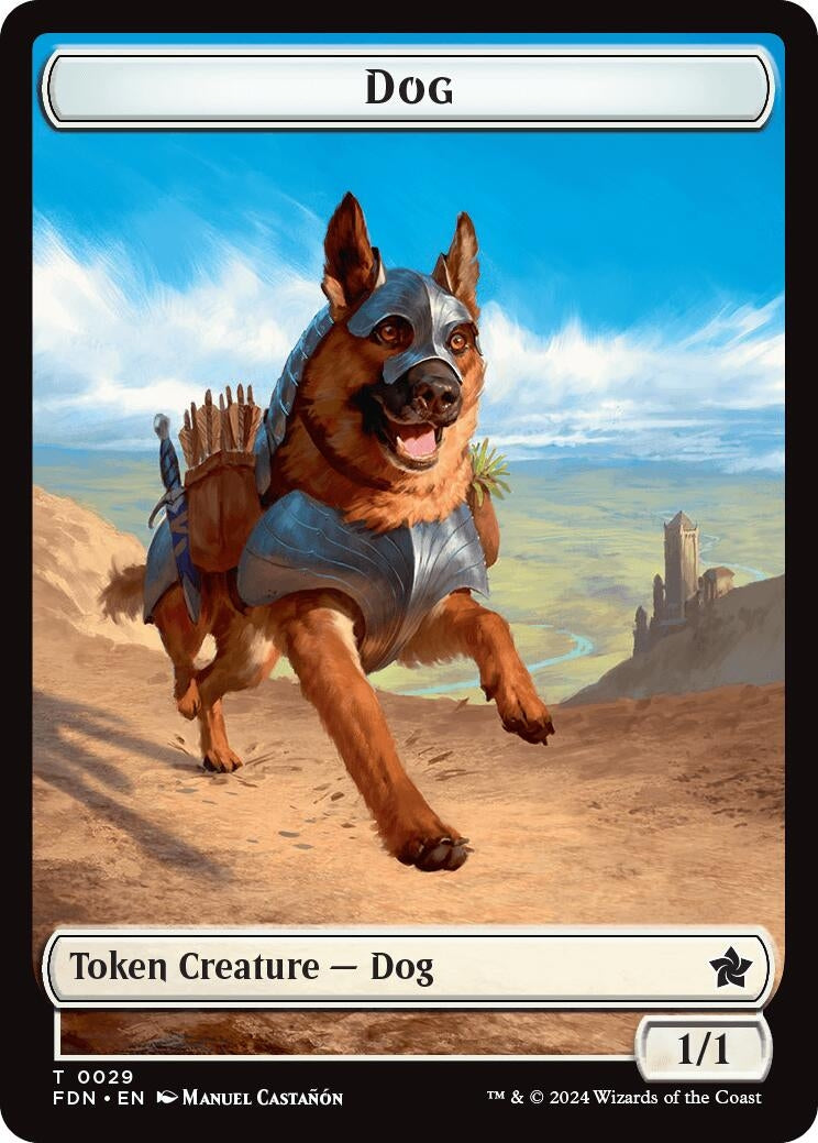 Dog // Beast (0032) Double-Sided Token (29 // 32) (Foundations)
