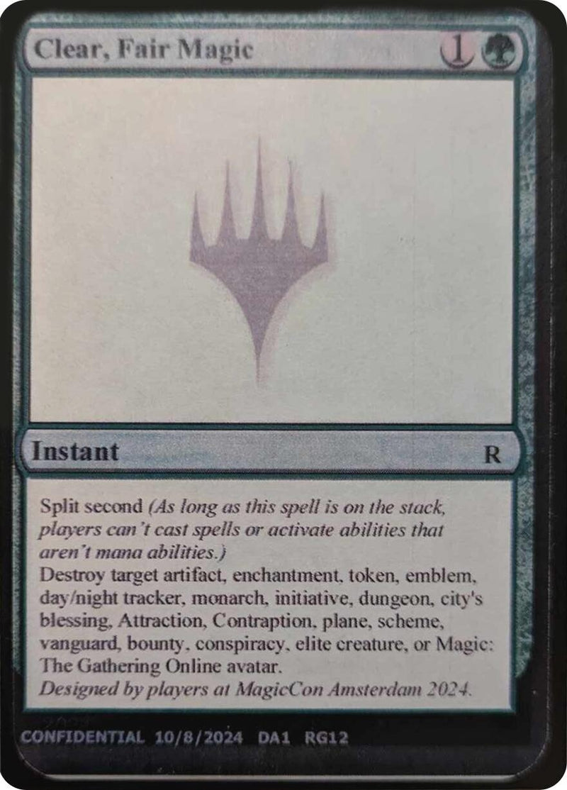 Clear, Fair Magic (Un-Known Event Playtest Cards)