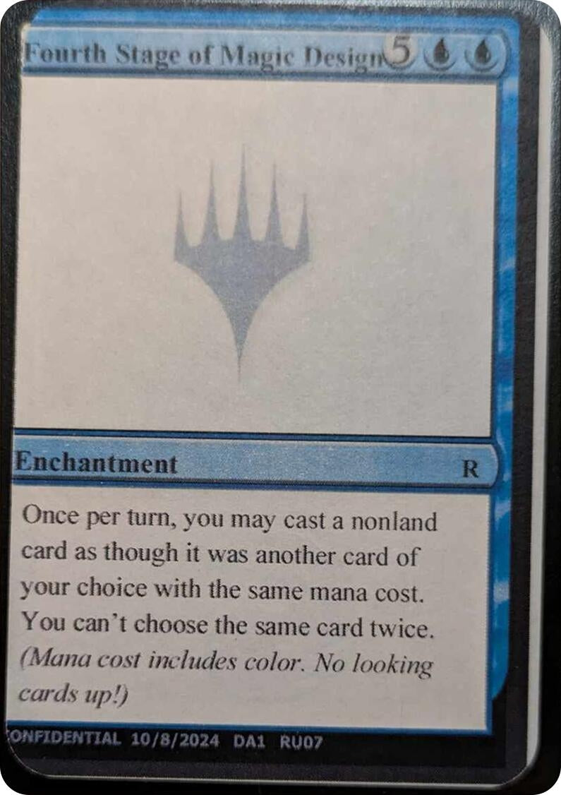 Fourth Stage of Magic Design (Un-Known Event Playtest Cards)