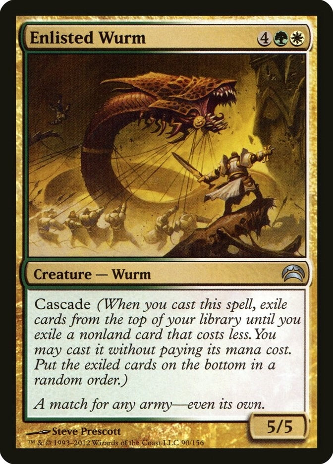 Enlisted Wurm (90) (Planechase 2012)