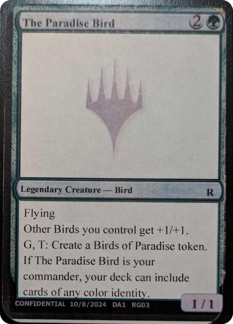The Paradise Bird (Un-Known Event Playtest Cards)
