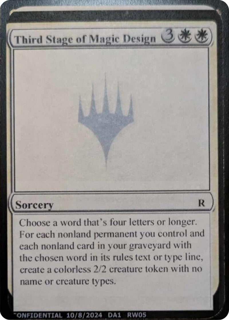 Third Stage of Magic Design (Un-Known Event Playtest Cards)